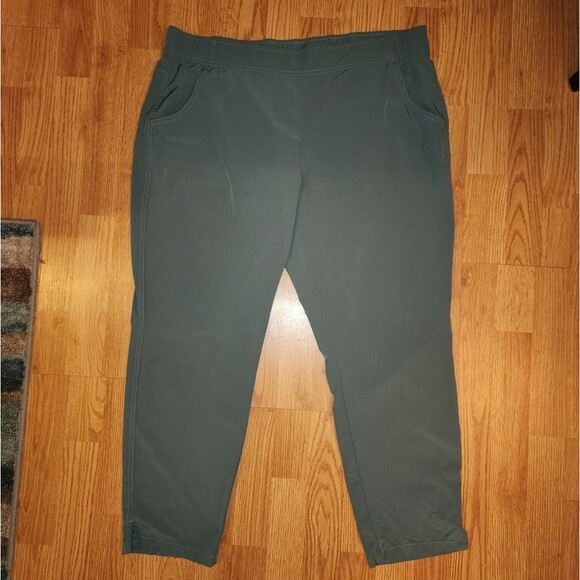 Eddie Bauer Womens Travelor Hiking Active Pants Size XL Pull On Stretch Green - Picture 1 of 16